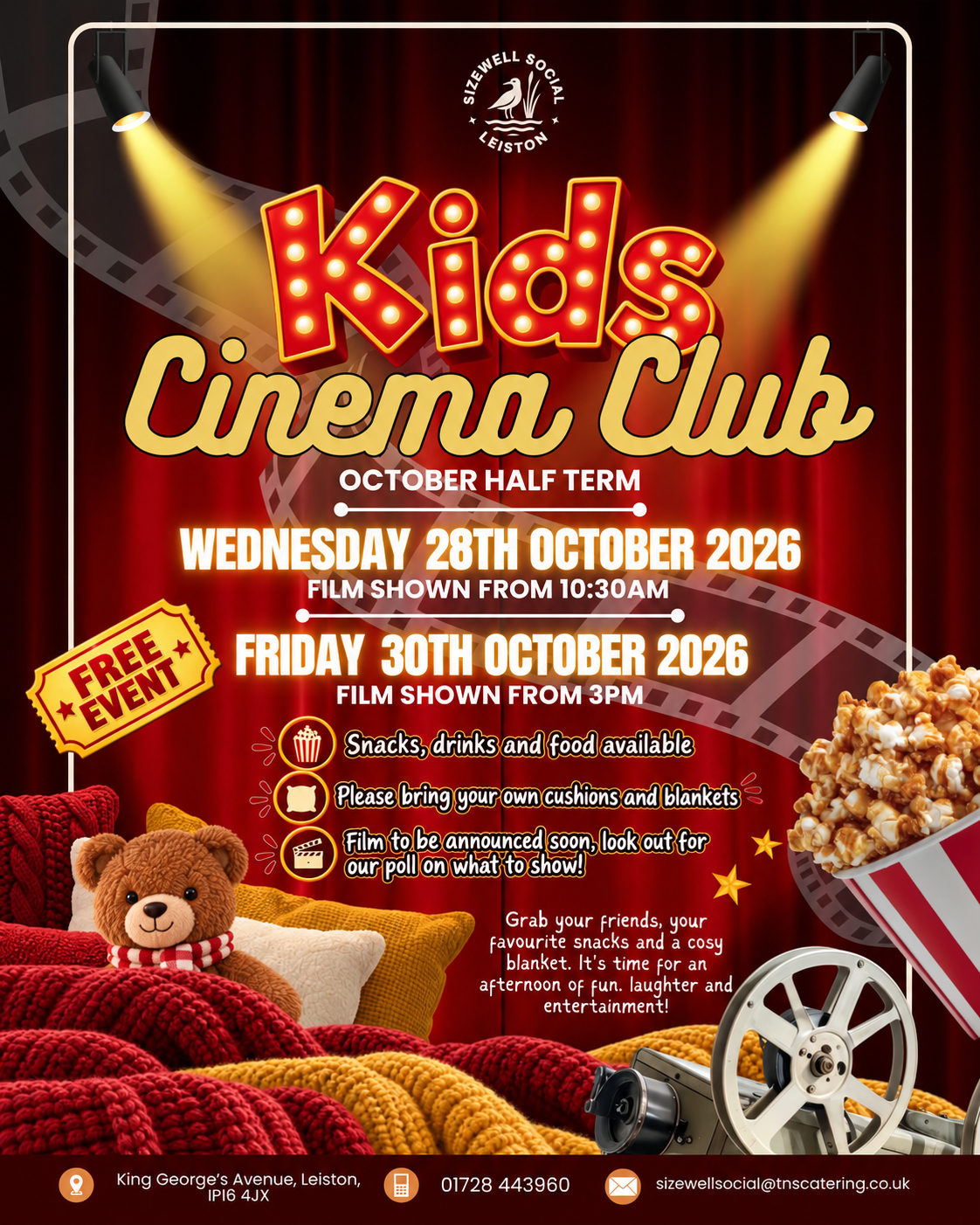 Kids Cinema Club October Half Term